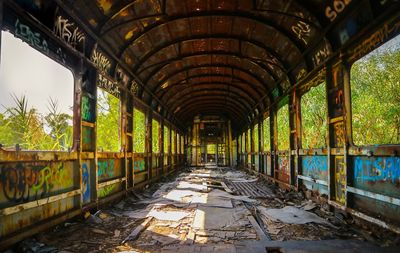 Interior of abandoned building