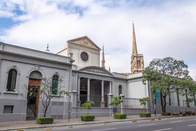 Low angle view of church against sky