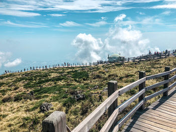 Panoramic shot of bridge against sky