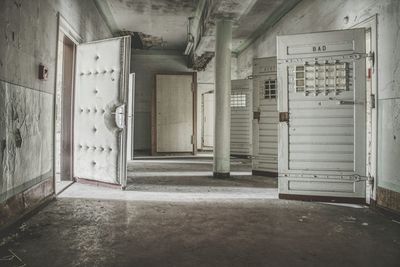 Interior of abandoned prison