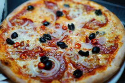 Close-up of pizza