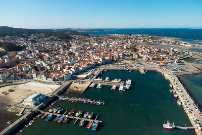 High angle view of city