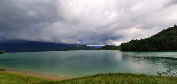 Scenic view of the lake against sky