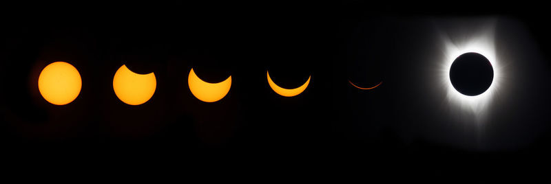 Close-up of illuminated lights against clear sky at night