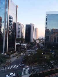 View of city against clear sky