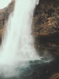 Scenic view of waterfall