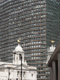 Low angle view of buildings in city