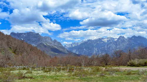 Landscape panorama of europe peaks , asturias