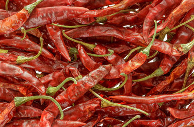 Full frame shot of red chili peppers