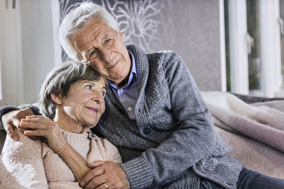 Rear view of couple kissing