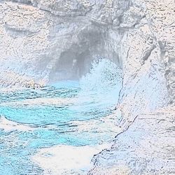 Full frame shot of frozen rock