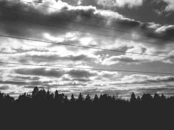 Low angle view of cloudy sky