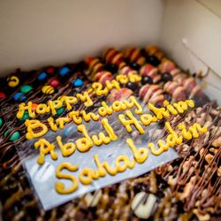 Close-up of multi colored cake