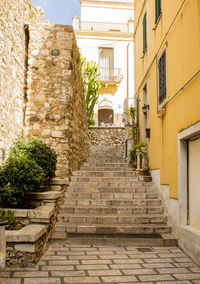 Narrow alley amidst buildings in city