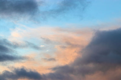 Low angle view of sky during sunset