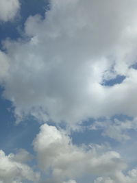 Low angle view of clouds in sky