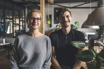 Portrait of a smiling young couple