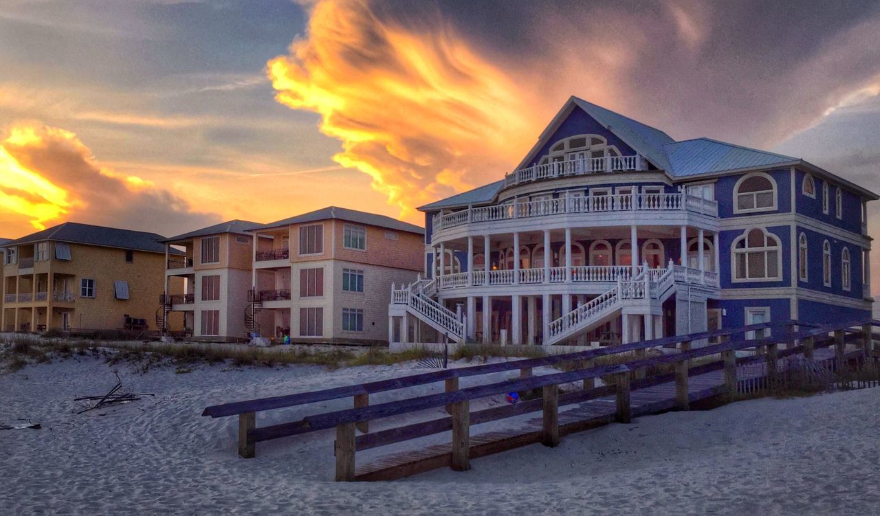 building exterior, architecture, built structure, sunset, sky, cloud - sky, orange color, weather, cloudy, residential structure, cloud, residential building, house, building, city, winter, outdoors, cold temperature, dramatic sky, nature