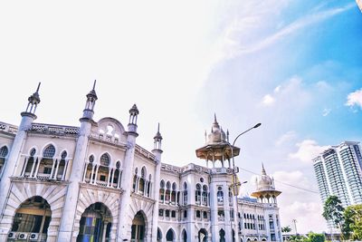 Low angle view of buildings against sky