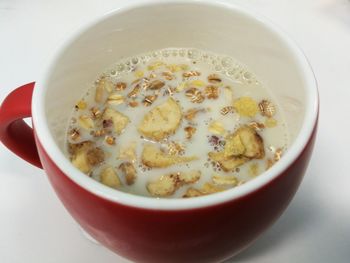 Close-up of soup in bowl