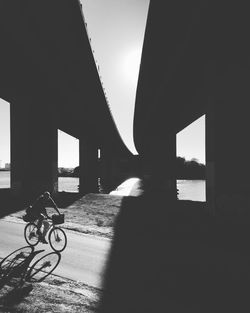 View of bridge over river