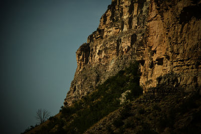 Low angle view of mountain against sky