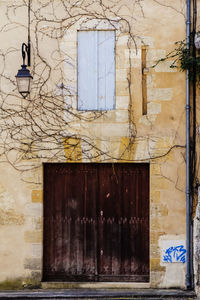 Close-up of window on building