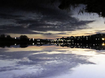 Scenic view of illuminated city at night