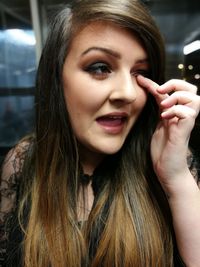 Close-up of young woman