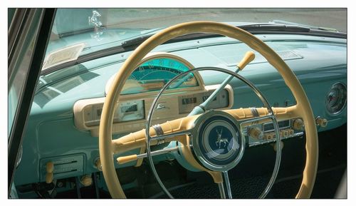 Close-up of vintage car
