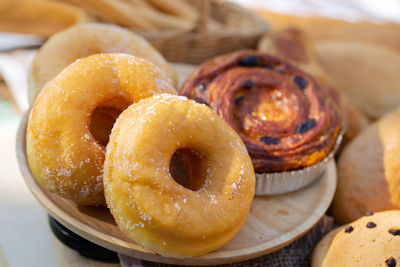 Close-up of dessert on table