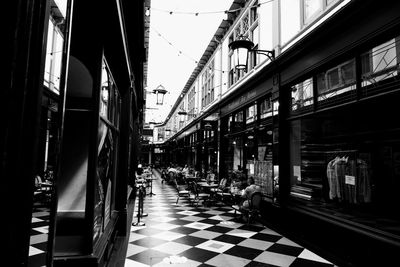 High street arcade.