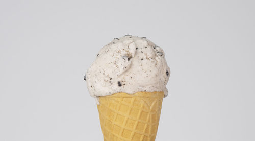 Close-up of ice cream against white background