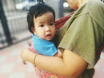 Portrait of mother and daughter