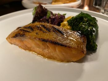 High angle view of meal served in plate