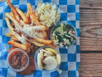 Directly above shot of vegetables in bowl