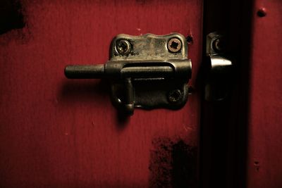 Close-up of door handle