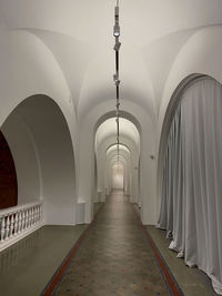 Empty corridor in building