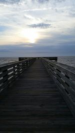 Wooden pier on sea