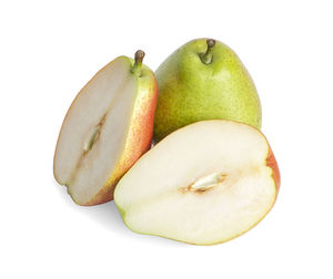 Close-up of apple on white background