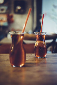 Close-up of drink on table