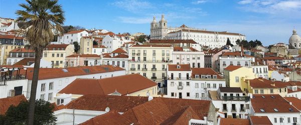 Townscape against sky