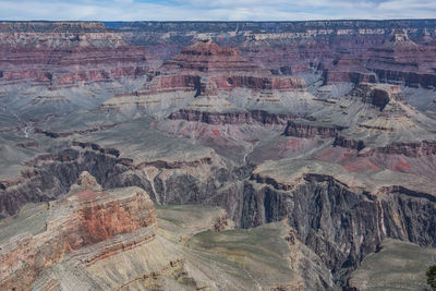 Aerial view of rock formations