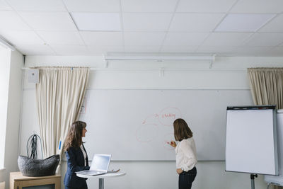 Women having meeting