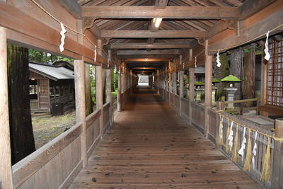 Empty corridor in building