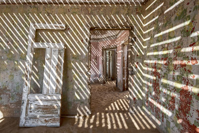 Interior of abandoned building