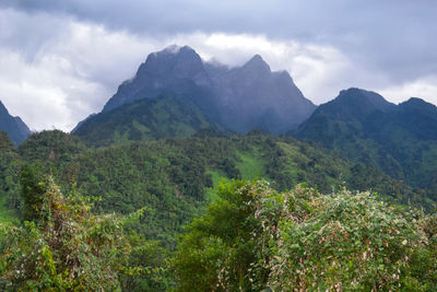 Scenic view of the portal peaks in the rwenzori mountains, uganda