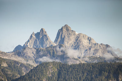 View of mount judge howay, coast mountains, b.c. canada