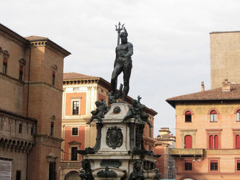 Statue of historic building in city