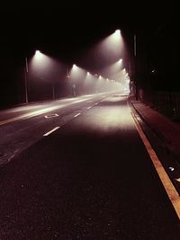 Empty road at night